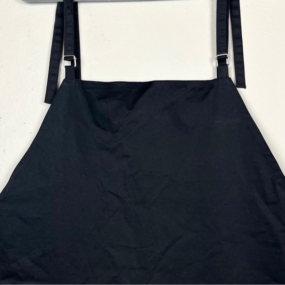 Baserange Organic Cotton Minimalist Long Strap Overalls Jumpsuit Black Small - Picture 3 of 7